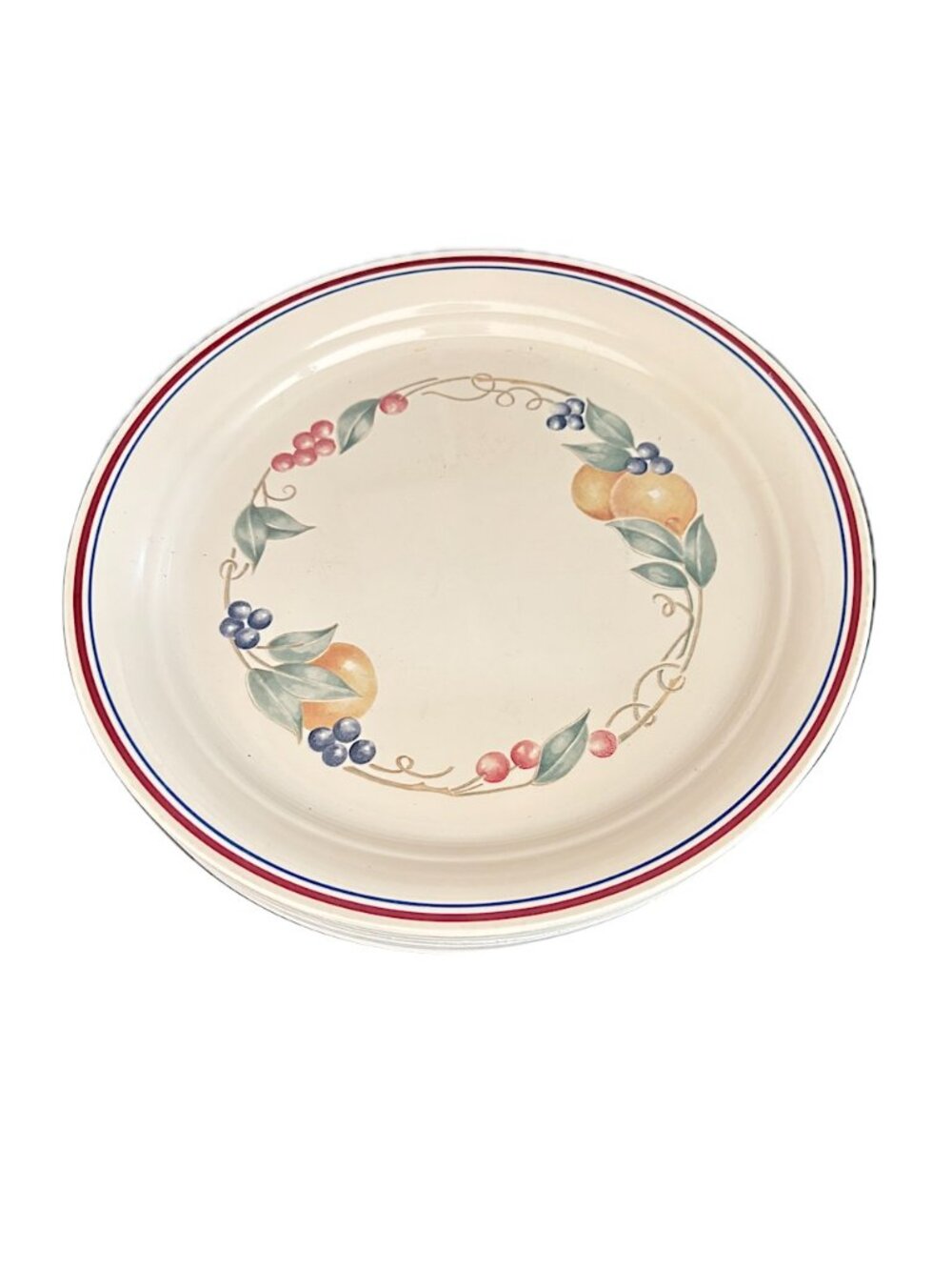 Corelle Corning Abundance - 8 Dinner Plates Vitrelle Glass Floral Pattern